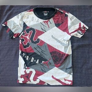 Nike Air Jordan Vintage Print-All-Over Youth Basketball Tshirt
